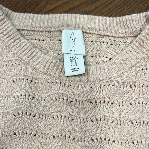 Joie Short Puff Sleeved Sweater Size S - Picture 2 of 5